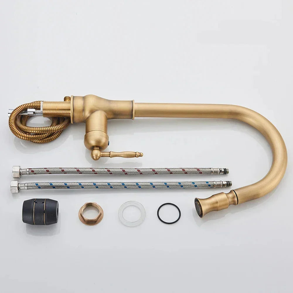 VintageTap Traditional Antique Brass Kitchen Faucet