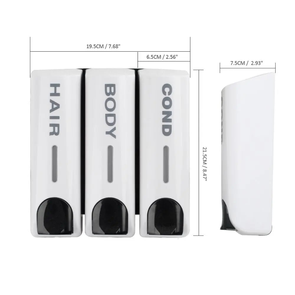 Wall-Mounted Bathroom Shampoo & Conditioner Dispenser