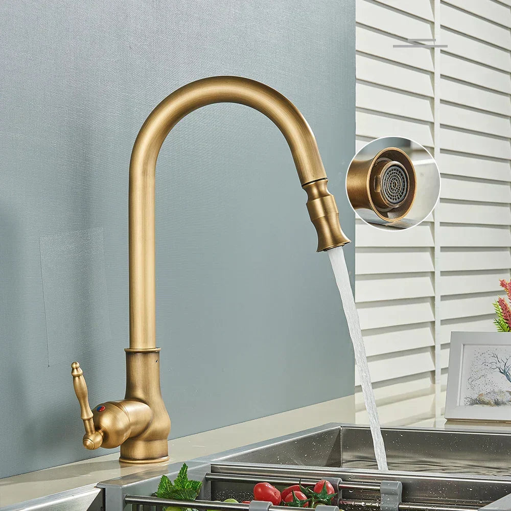 VintageTap Traditional Antique Brass Kitchen Faucet