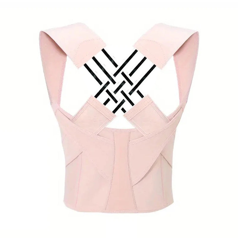 Ergonomic Adjustable Posture Corrector — Stable Vest-Style Support, Wide Shoulder Straps