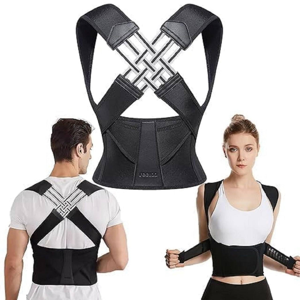 Ergonomic Adjustable Posture Corrector — Stable Vest-Style Support, Wide Shoulder Straps