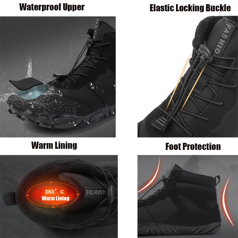 Snowpiercer vinterbarfottøy – fleecefôret innside, ultramyksåle