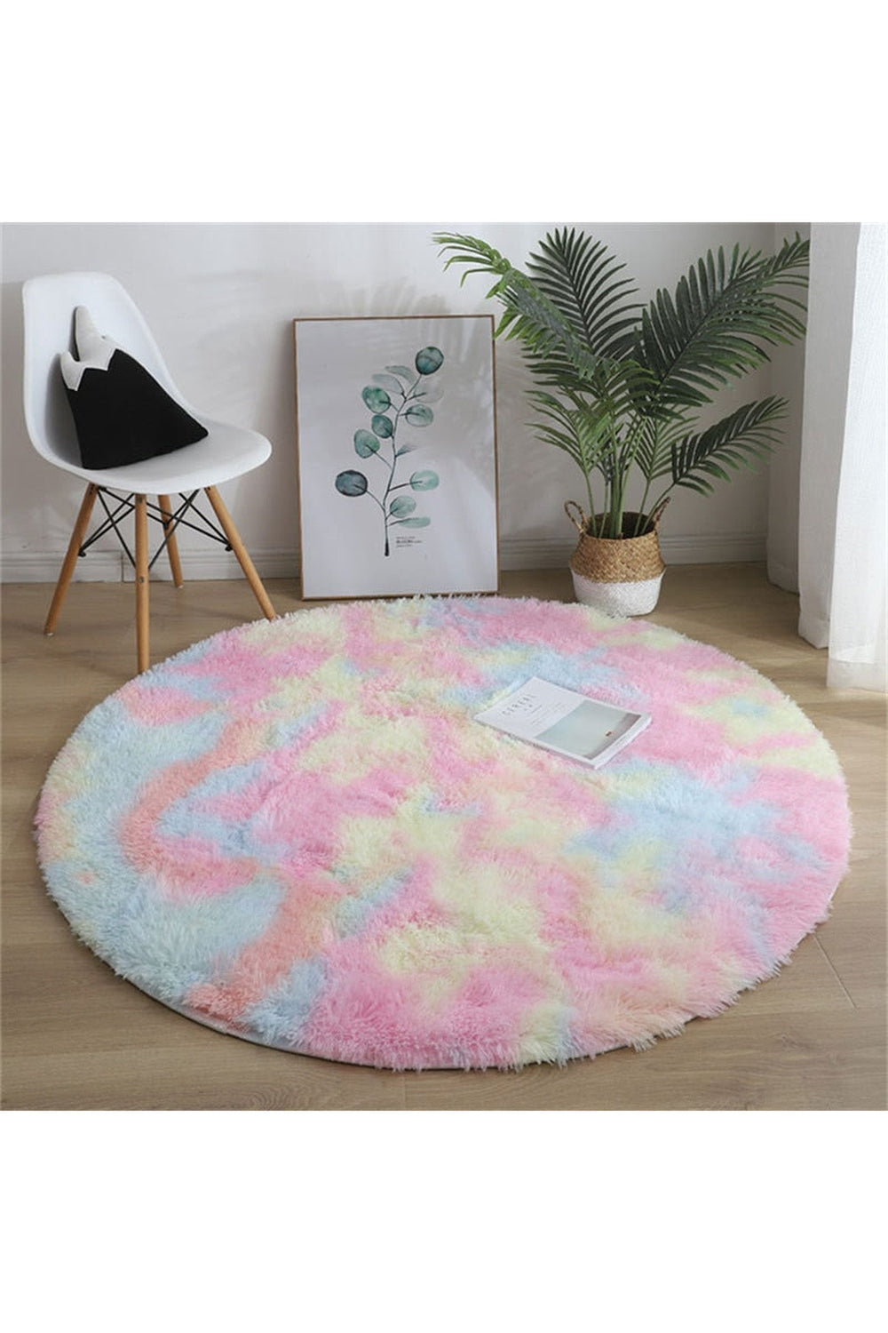 Ultra Soft Round Rug — Fluffy Pile Texture