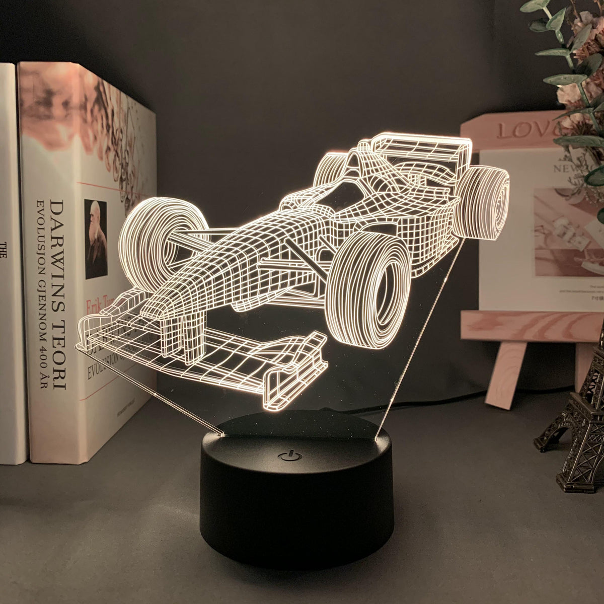 Formula 1 3D illúziólámpa — 7 színváltó mód