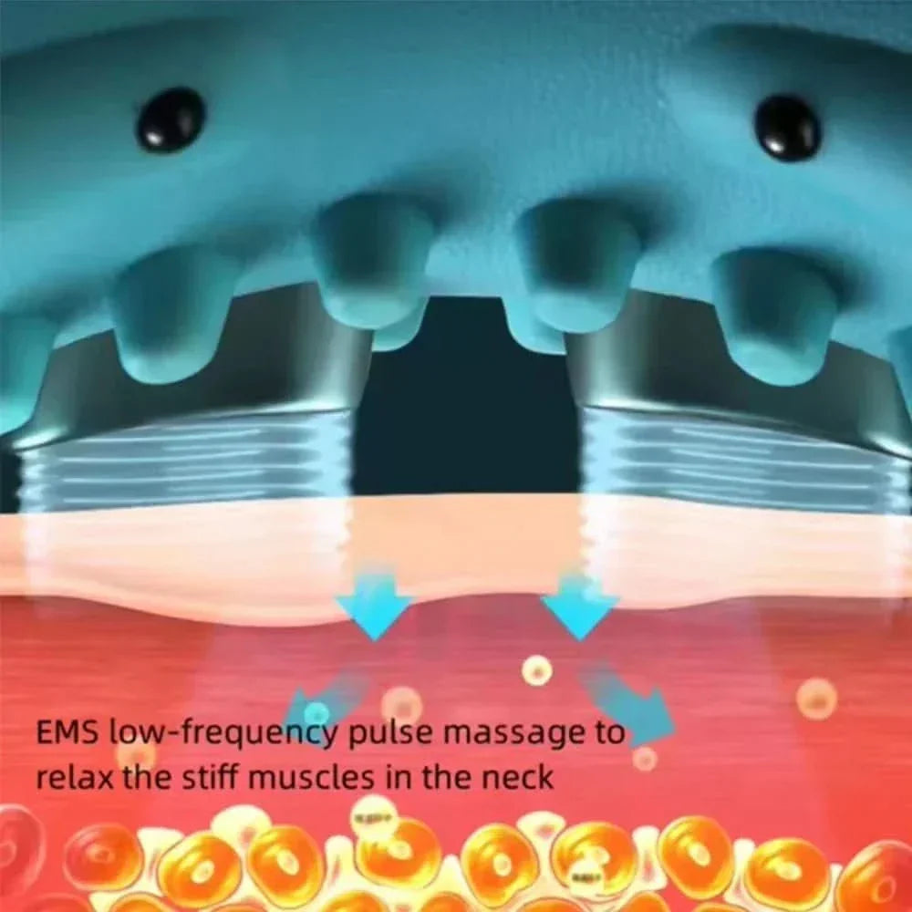 Flexease EMS nyakmasszírozó — akupresszúrás és nyújtó kialakítás