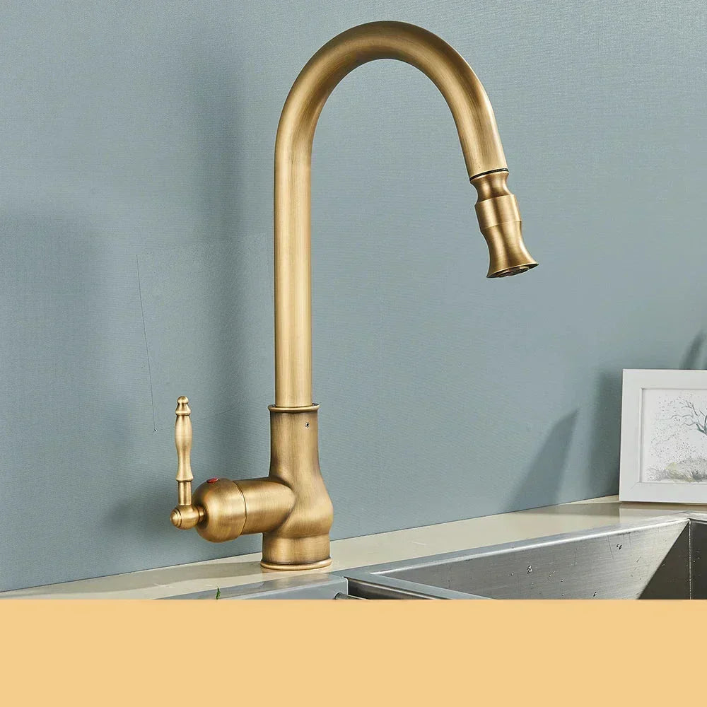 VintageTap Traditional Antique Brass Kitchen Faucet