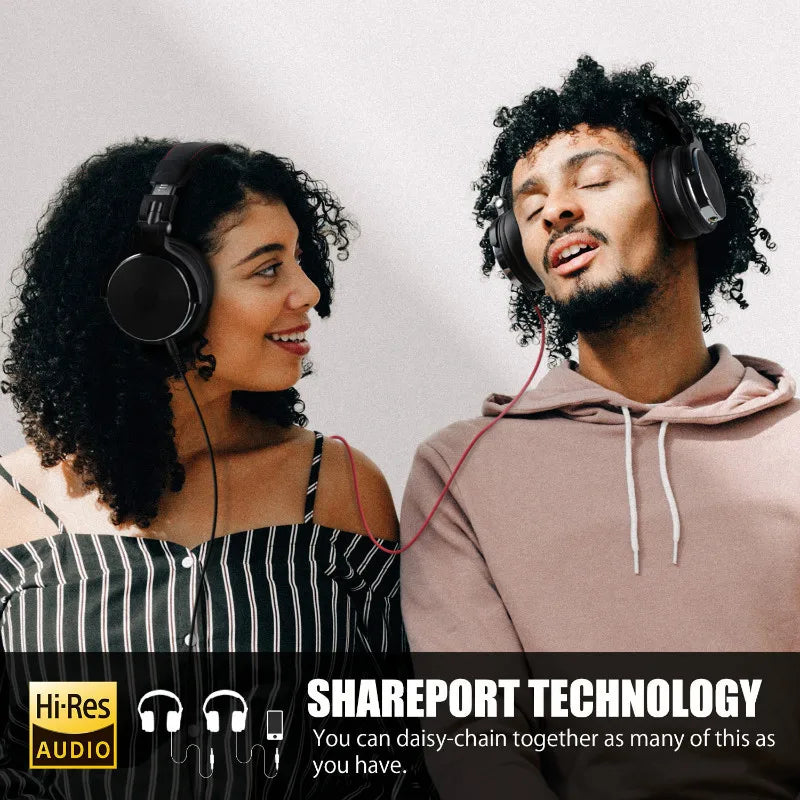 سماعات DJ سلكية للاستوديو Oneodio Pro 50 وPro 30 — إلغاء ضوضاء TWS، صوت ستيريو HiFi، مشغّلات ديناميكية، ميكروفون مدمج في السلك