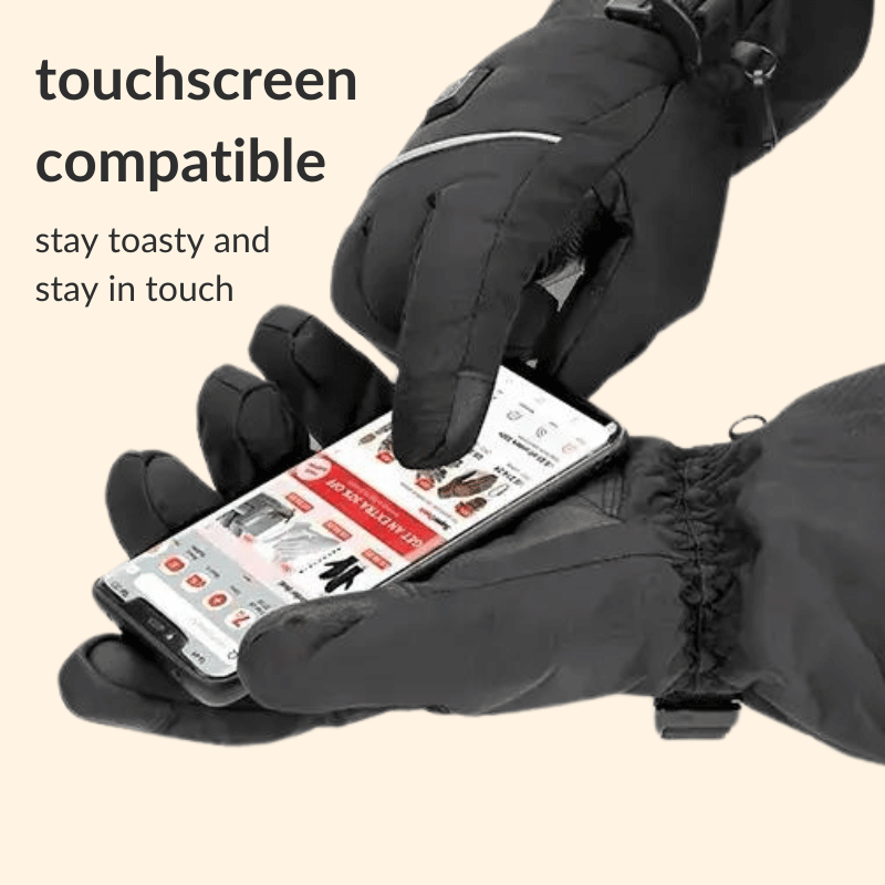 Heated Gloves — Rechargeable, Water-Repellent, Touchscreen Compatible