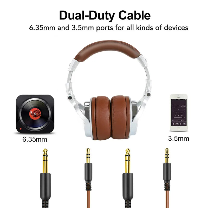 سماعات DJ سلكية للاستوديو Oneodio Pro 50 وPro 30 — إلغاء ضوضاء TWS، صوت ستيريو HiFi، مشغّلات ديناميكية، ميكروفون مدمج في السلك