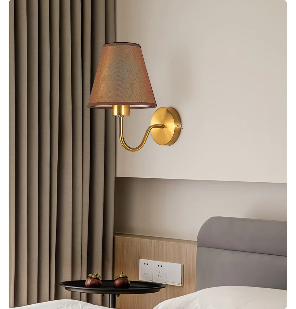 RusticGlow Wall Lamp — American Style Fabric Design