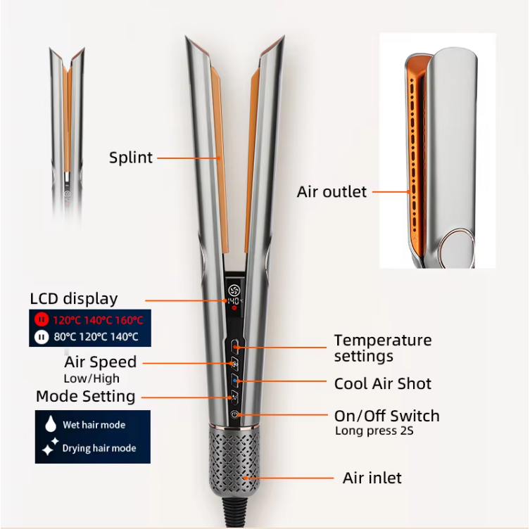 StraightStyler 2-in-1 Hair Dryer & Straightener — Advanced Airflow Technology