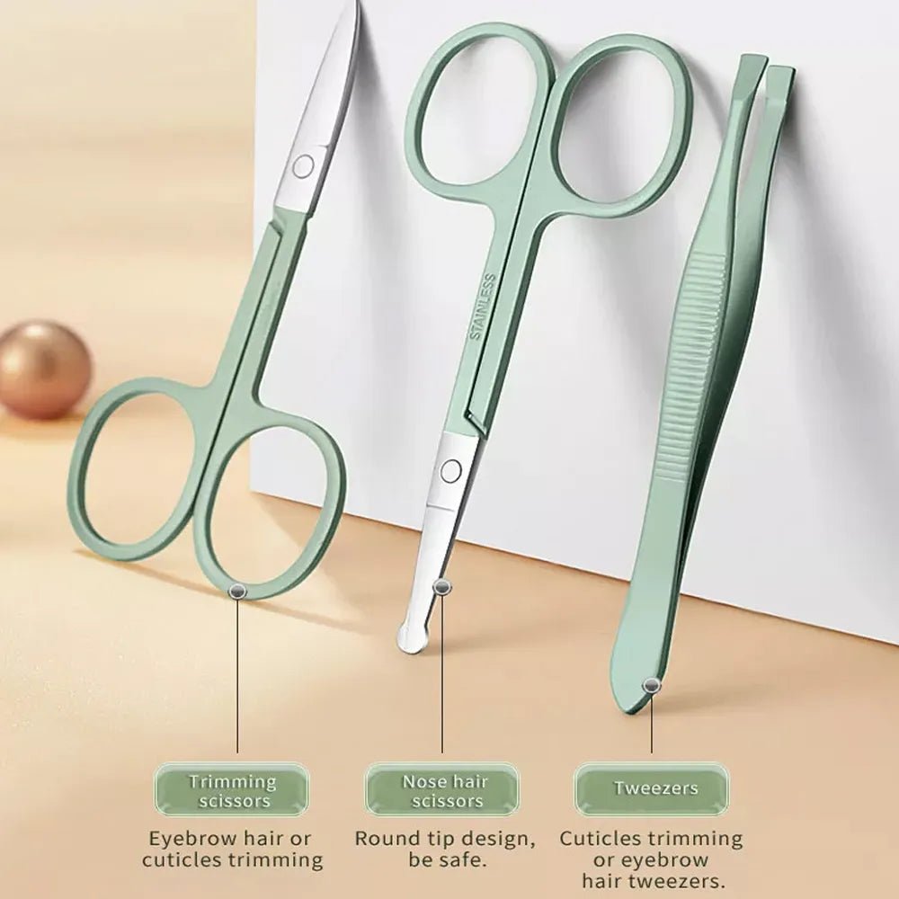 LuxNails Portable Manicure and Pedicure Set — Professional Stainless Steel Tools, Multifunctional Design, Luxury Storage Case