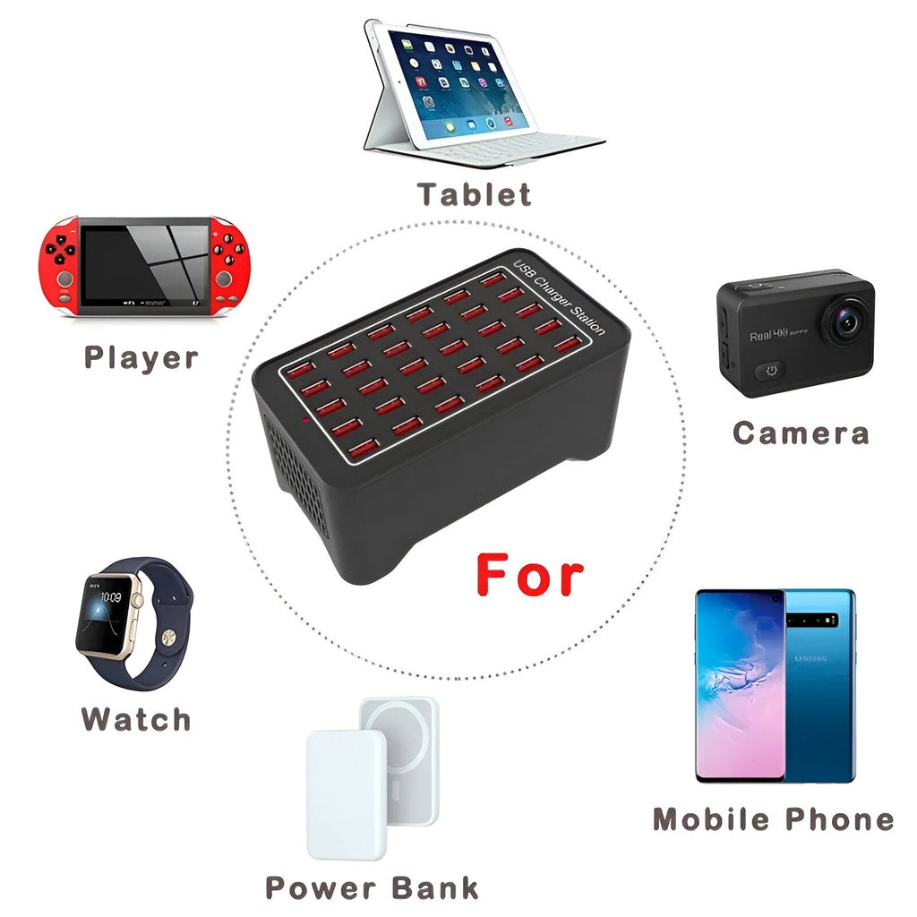 PowerPort Pro 30 universelles Multi-USB-Ladegerät – Ladestation mit 30 Anschlüssen