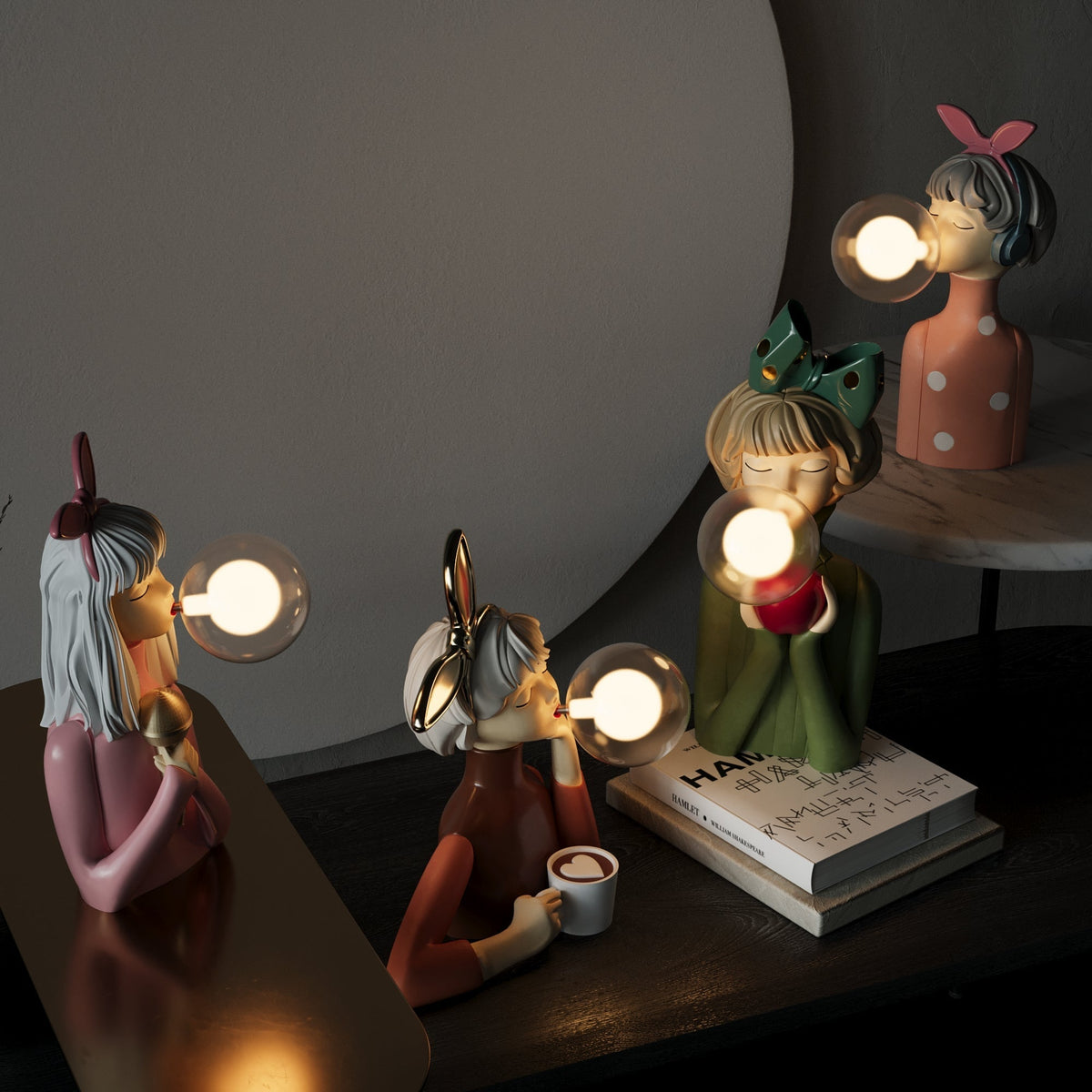 Handgefertigte Retro-Tischlampe - E27-LED-Fassung, elegantes Vintage-Design