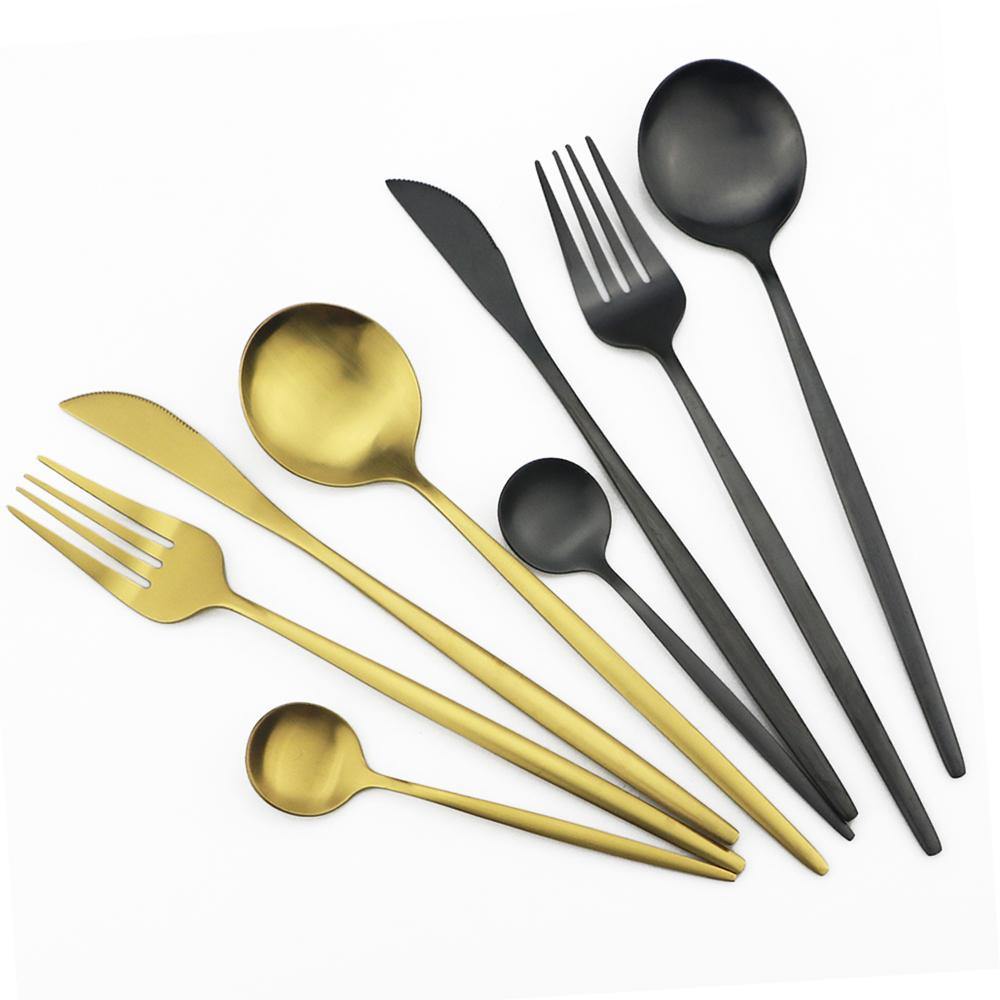 36-Piece Stainless Steel Cutlery Set — Minimalist Polished Design