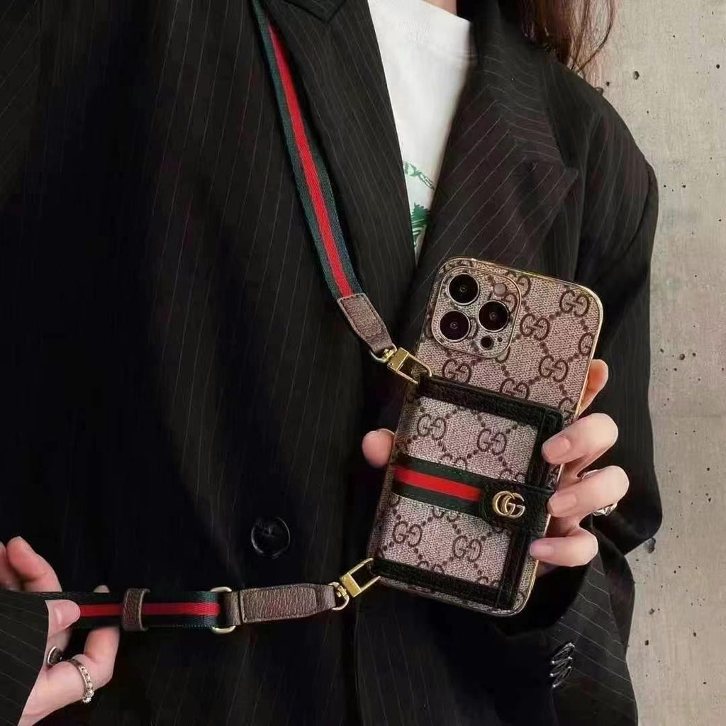 Capa Luxuosa para iPhone com Alça de Ombro — Estrutura Fina de Proteção, Proteção de Bordas Elevadas, Acabamento de Impressão Premium