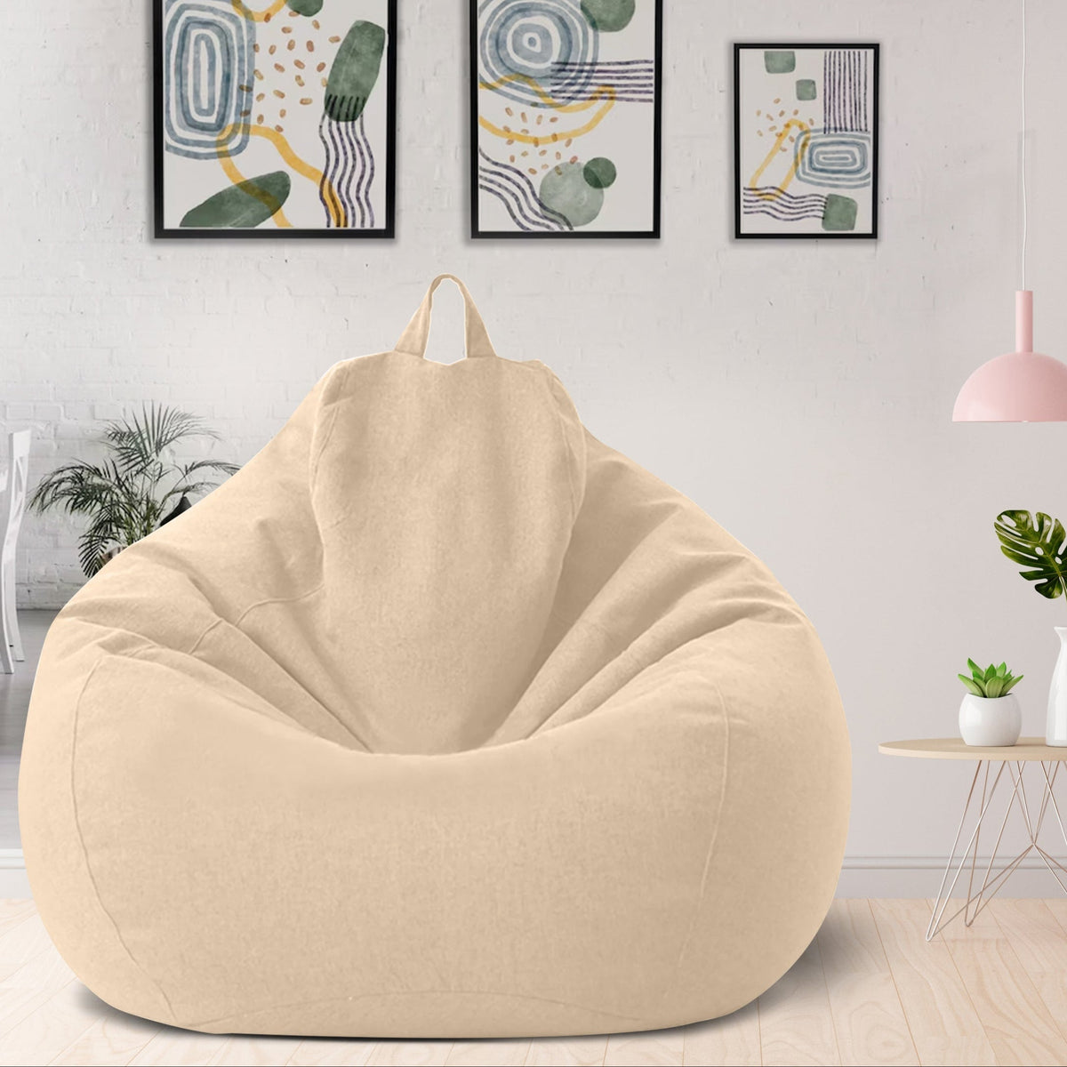 Housse de pouf poire élégante et ergonomique — 80x90 cm, 100x120 cm