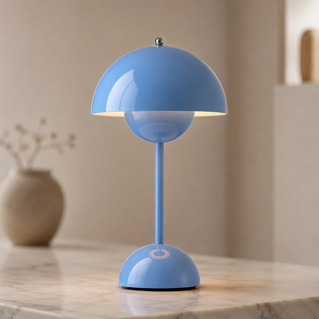 Verstellbare LED-Tischleuchte mit Keramiksockel – Tragbar, USB-betrieben, kompaktes Design