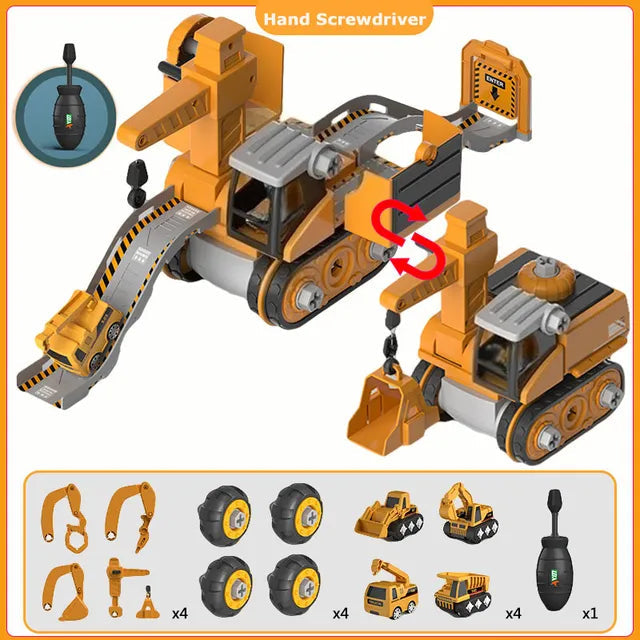 Constructo拼搭玩乐车辆套装 — 120+件工程模型套件