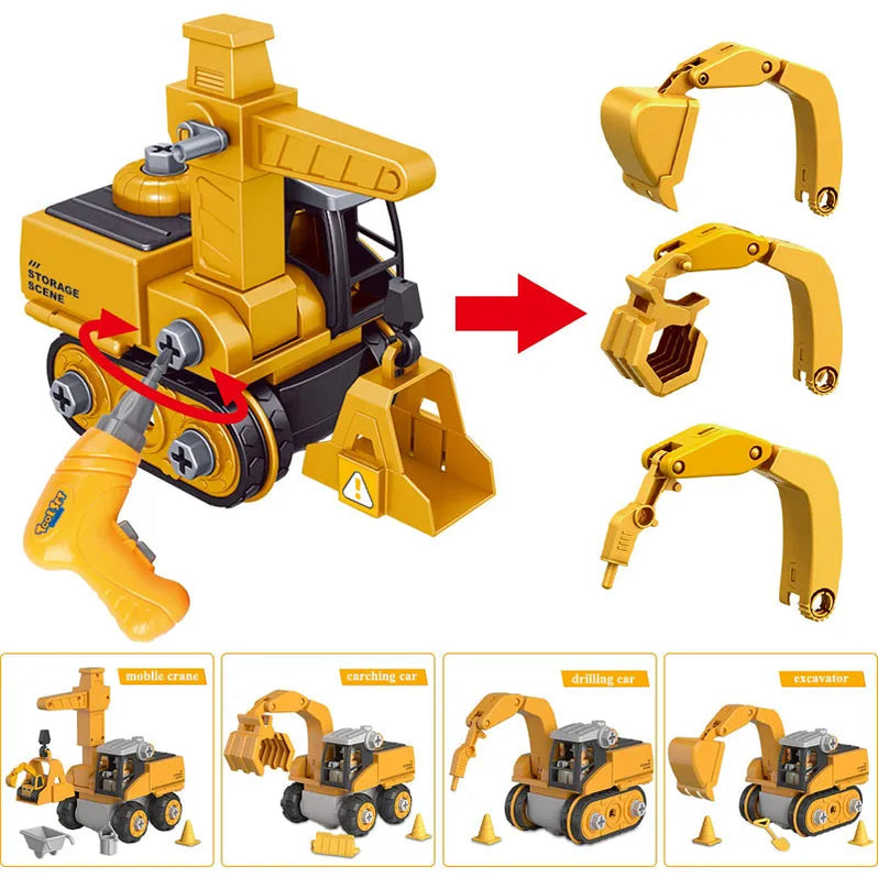 Constructo拼搭玩乐车辆套装 — 120+件工程模型套件