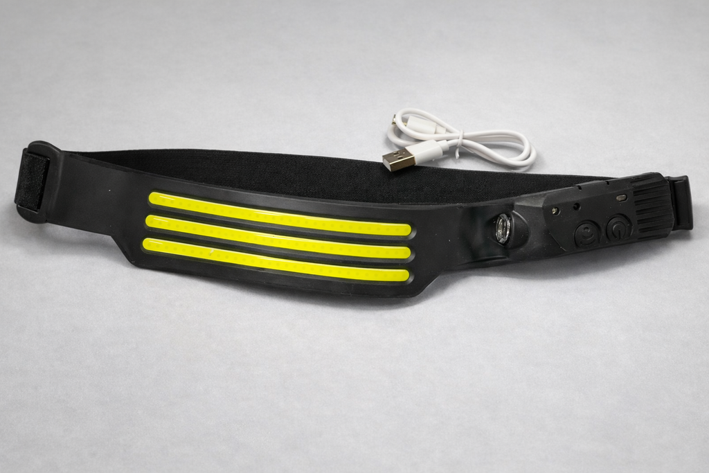 NightRunner Pro LED -otsalamppu – 1500 lumenia, leveä etunauha, säädettävä hihna