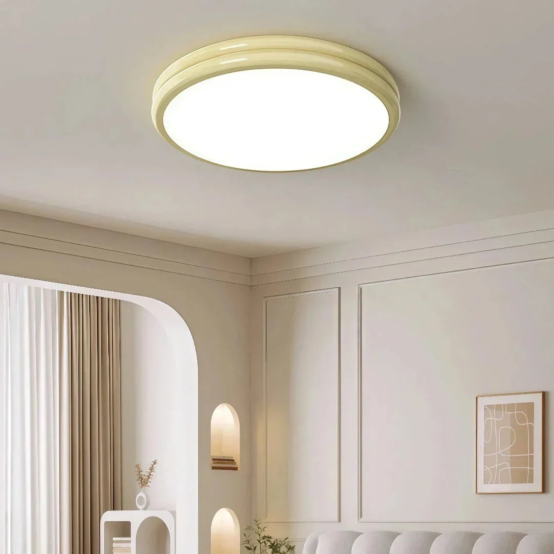 Modern Round Flush Mount Ceiling Light Dimmable For Bedroom | boxzora