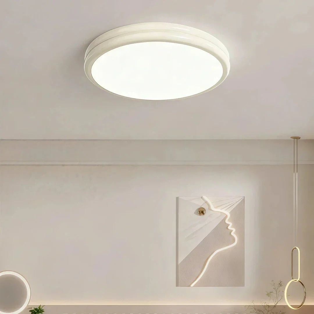 Modern Round Flush Mount Ceiling Light Dimmable For Bedroom | boxzora