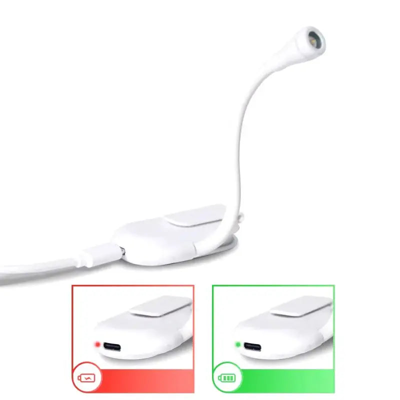Lampe de lecture rechargeable à clipser sur un livre - rotation réglable à 360°