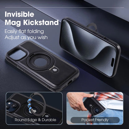 Niewidoczne etui na iPhone'a z magnetycznym uchwytem pierścieniowym