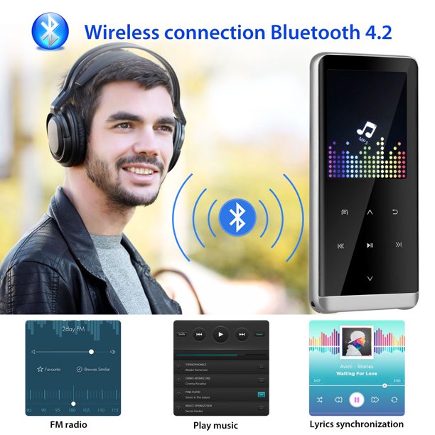 Soitin — 16GB, Bluetooth 4.2, FM-radio ja äänentallennus