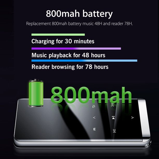 Soitin — 16GB, Bluetooth 4.2, FM-radio ja äänentallennus