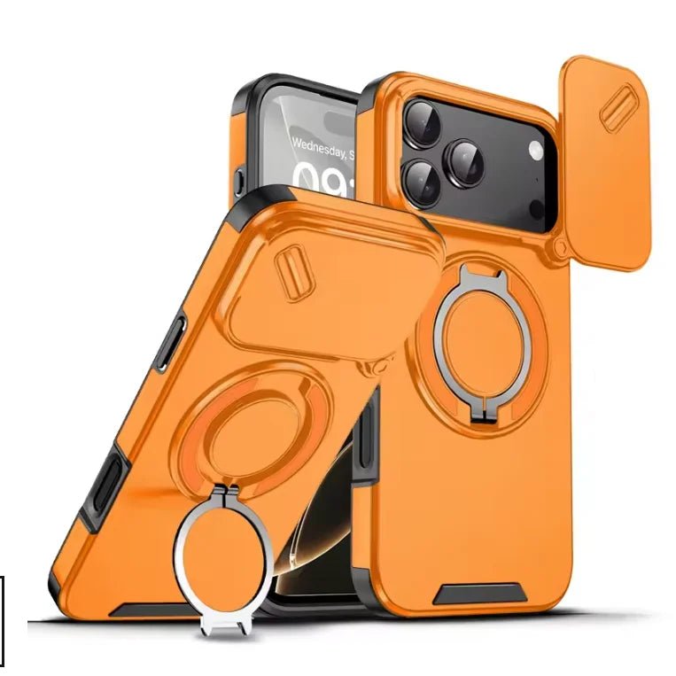 Schokbestendig hoesje voor iPhone 17 — duurzaam ontwerp, magnetische ringhouder