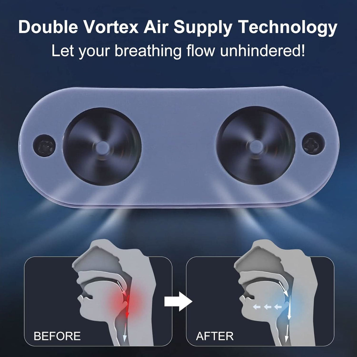 Dispositif antironflement CPAP MICROBREATH — sans masque ni tube, format compact