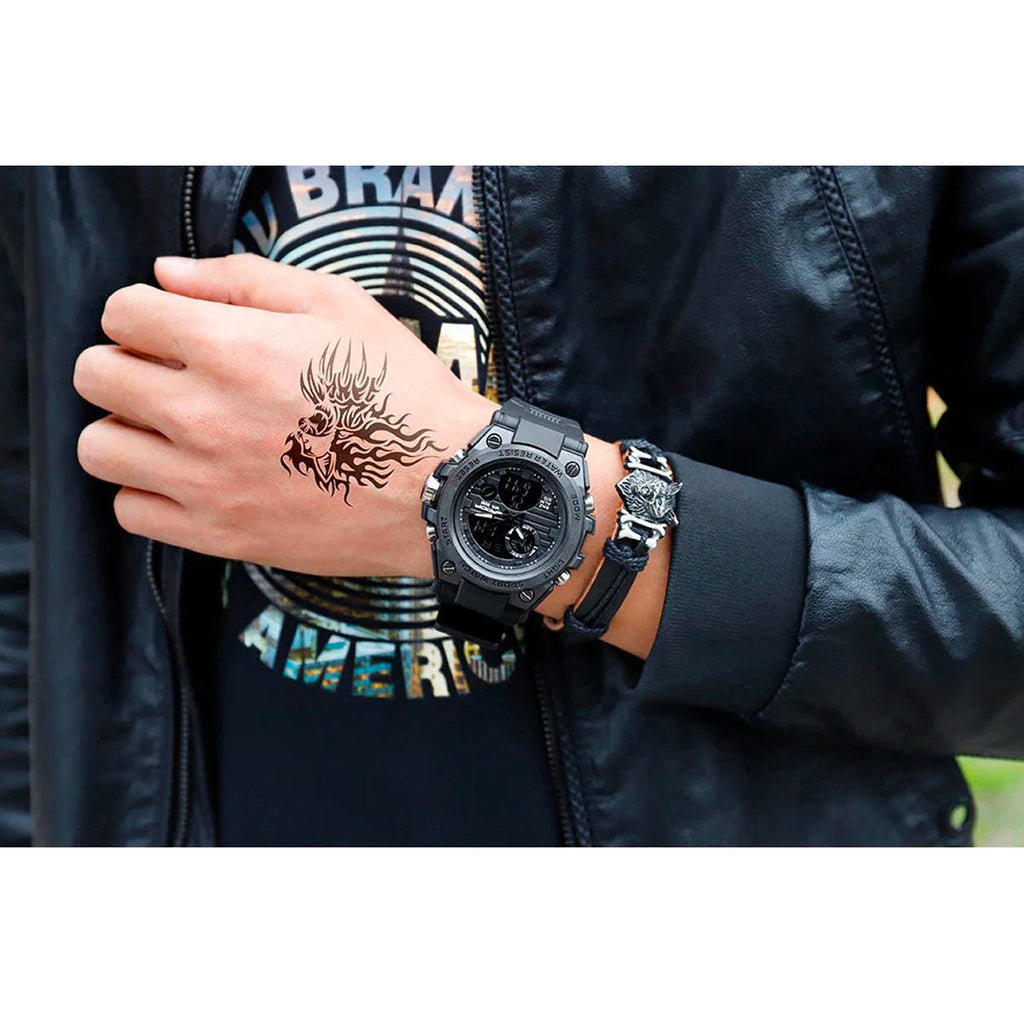 Orologio militare da uomo TitanGuard – Design robusto e multifunzionale, quadranti analogico e digitale