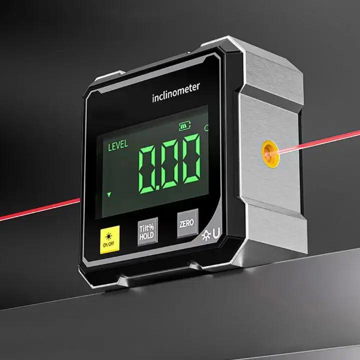 Nivel digital magnético de precisión AnglePro — resolución de 0.05°, precisión de 0.2°, buscador de ángulos compacto