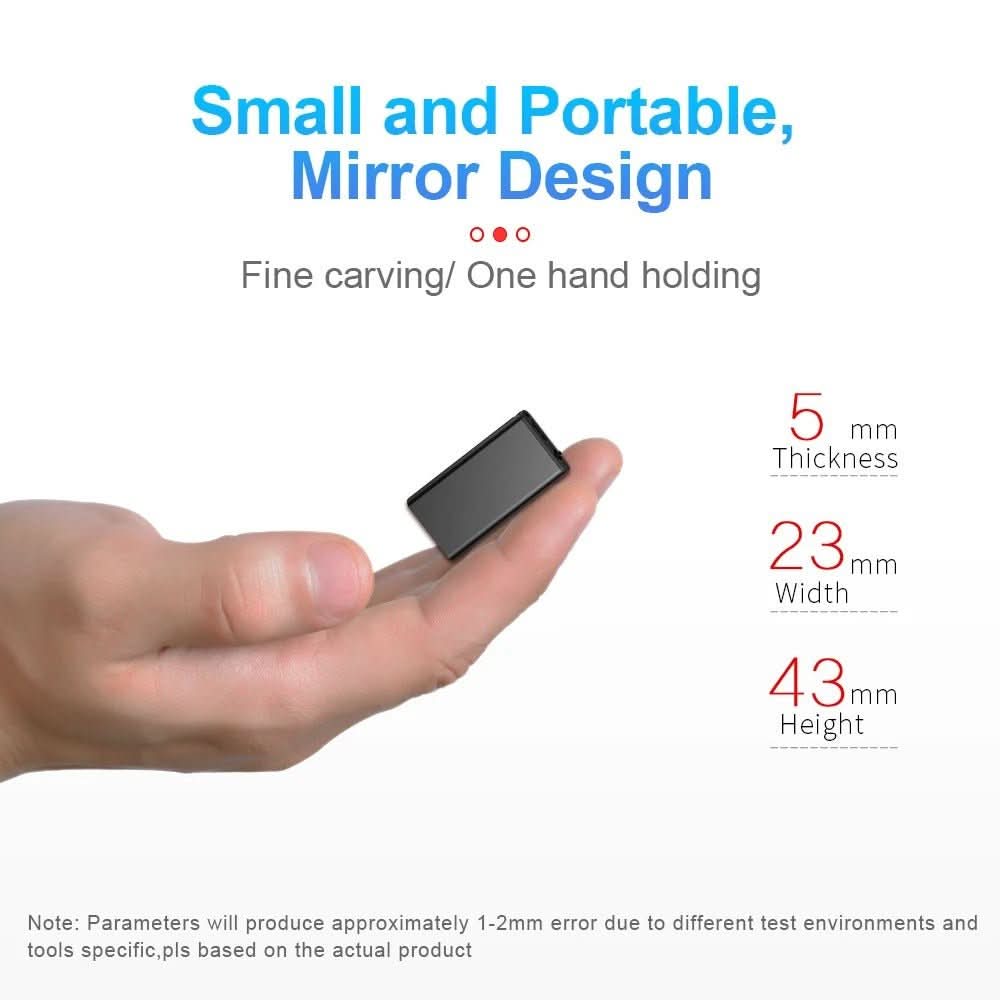 Hlasový diktafon VoiceNote Mini s úložištěm 32 GB — 10g hlasové aktivace, ultralehké zařízení