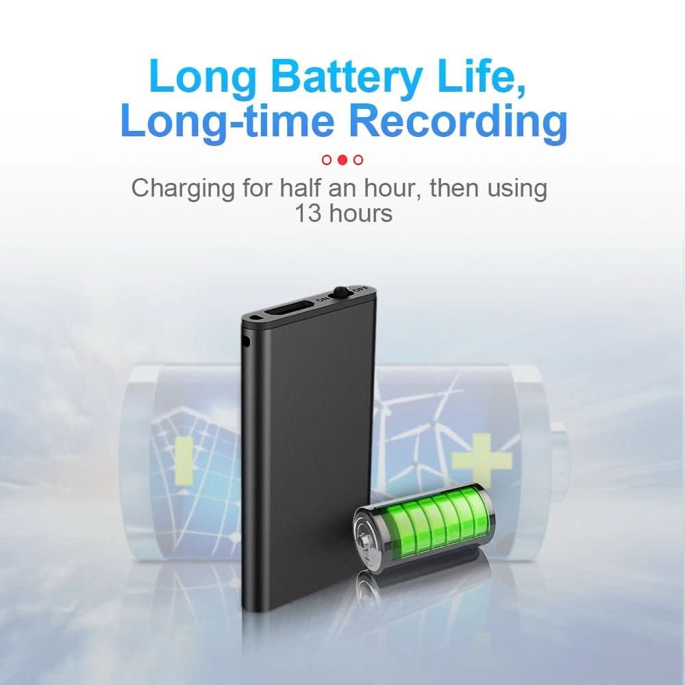 Hlasový diktafon VoiceNote Mini s úložištěm 32 GB — 10g hlasové aktivace, ultralehké zařízení