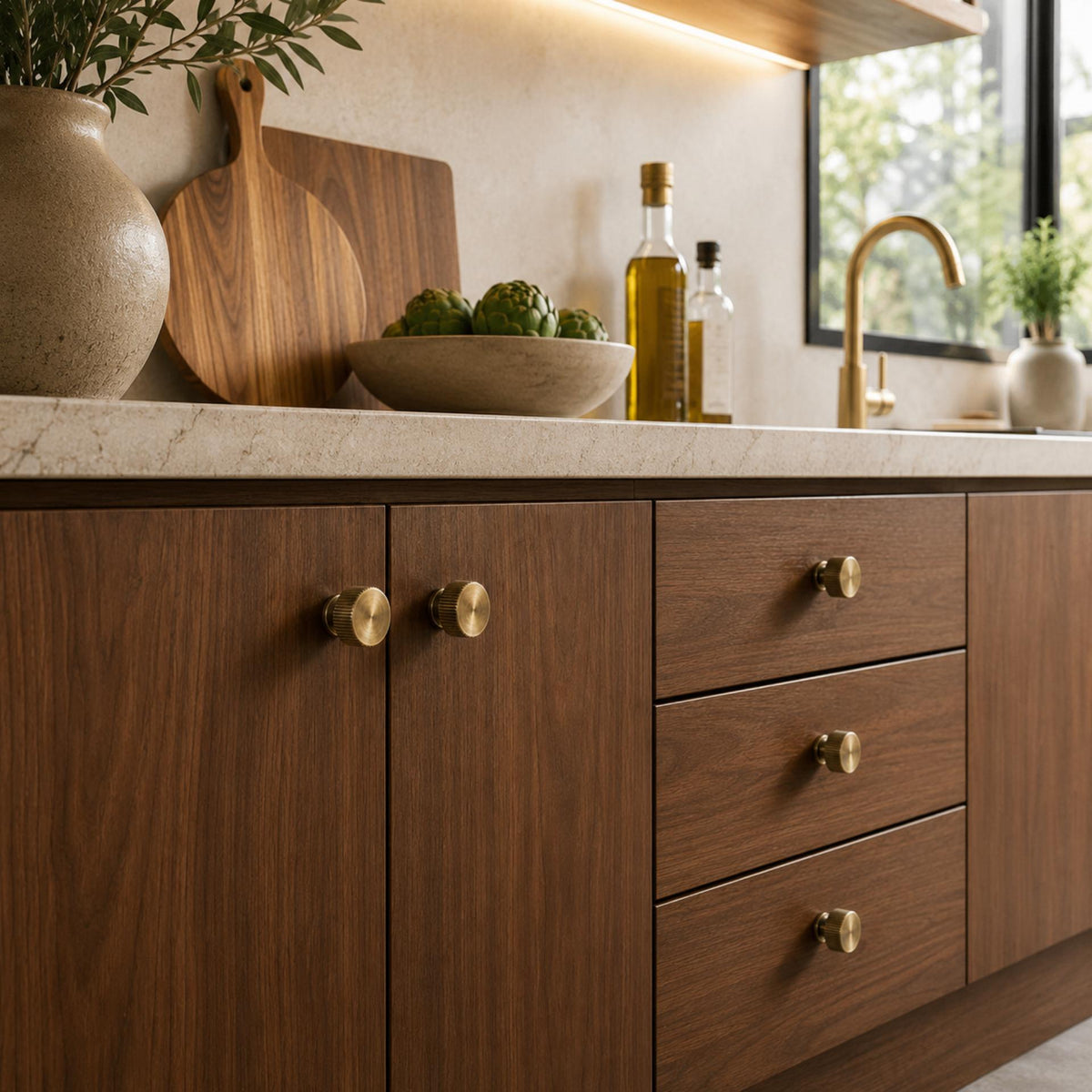 Beschlagset aus Messing mit antiker Oberfläche – Moderne Kollektion von Metallbeschlägen