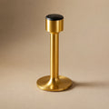 Solid Brass Door Stop — Adhesive or Screw Mount, Noise-Reducing Rubber Tip