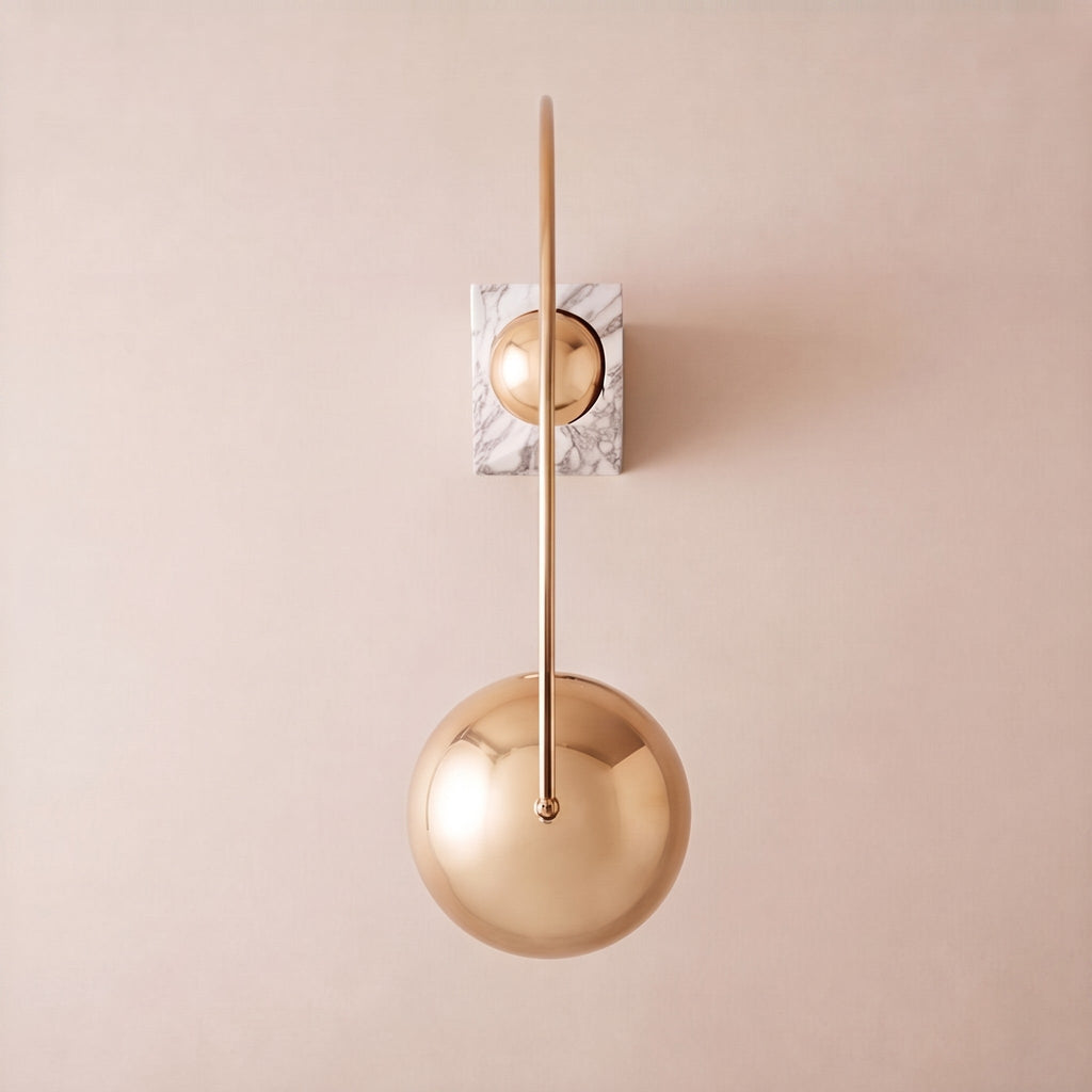 Modern LED Floor Lamp — Adjustable 60-72 Inch Height, Gold Marble Base, White & Gold Shade
