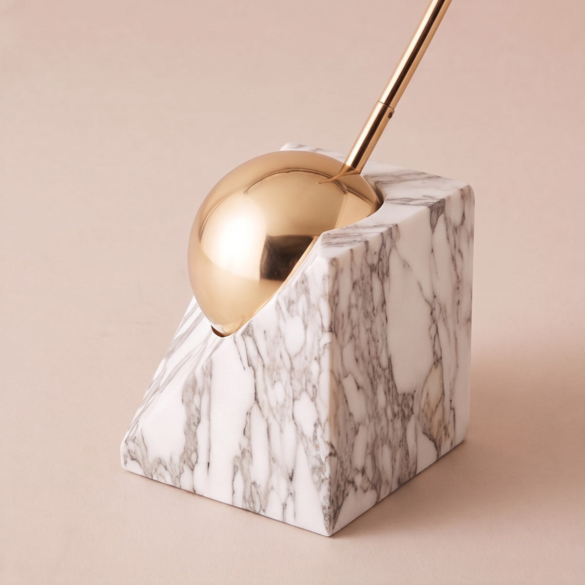 Modern LED Floor Lamp — Adjustable 60-72 Inch Height, Gold Marble Base, White & Gold Shade