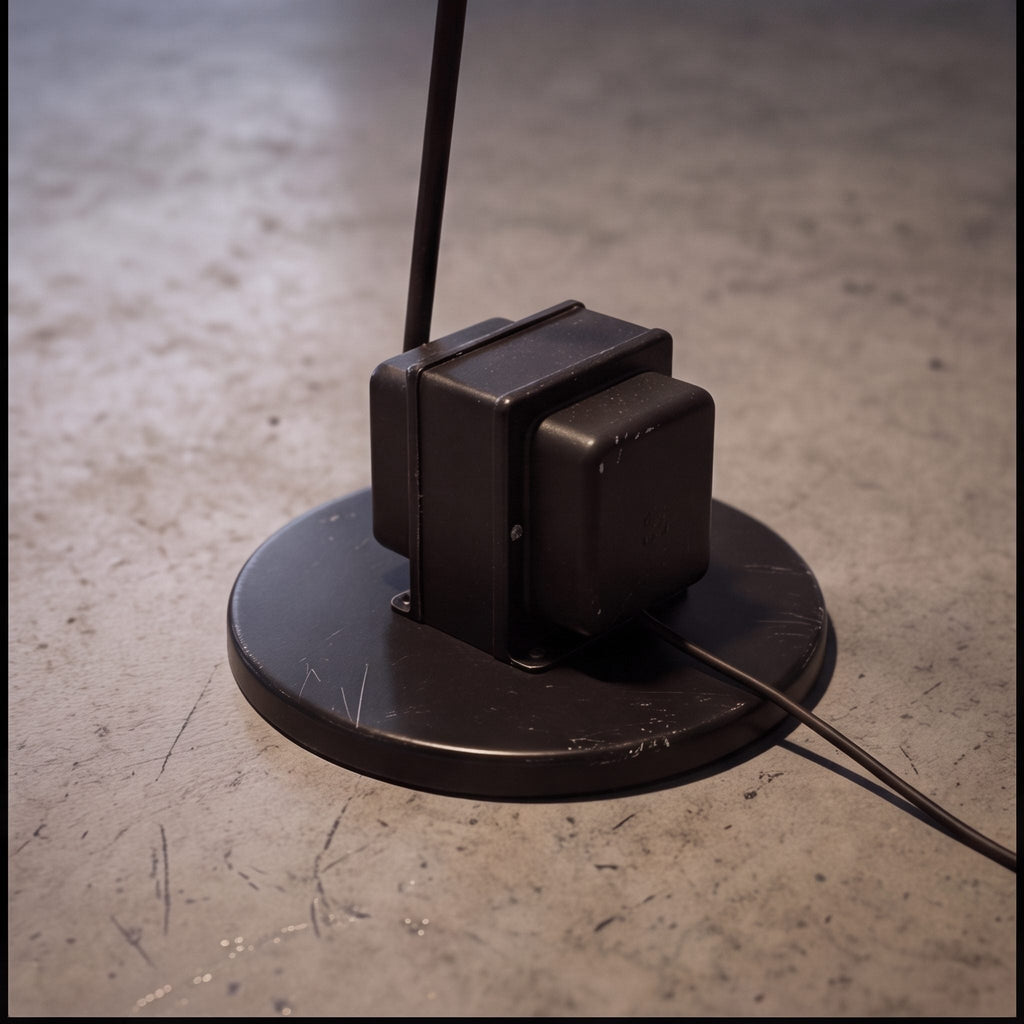 Modern Adjustable Height Floor Lamp — Metal Shade, Integrated LED Lighting