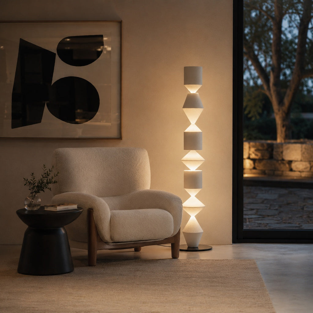 Modern golvlampa — justerbar stomme i järn, indirekt belysning, E26 E27-sockel