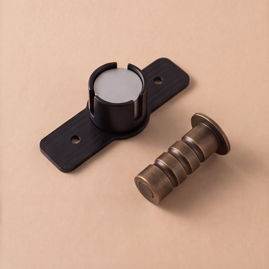 Brass Magnetic Door Stop — Concealed Design, Durable Tripping-Prevention Hardware