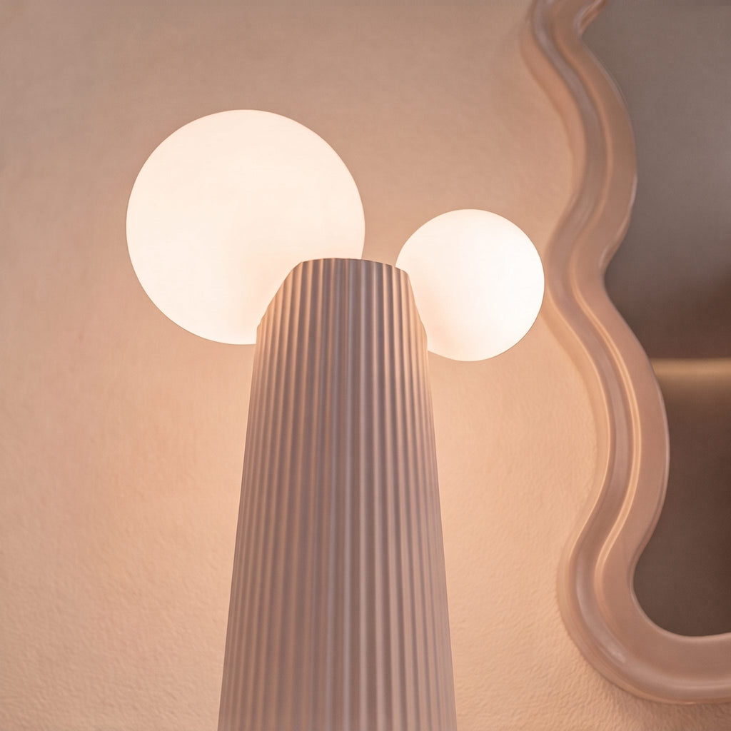 Verstellbare LED-Tischleuchte aus Kunstharz – 40 cm hoch, 21 cm Durchmesser, modernes Design, Schalter am Kabel