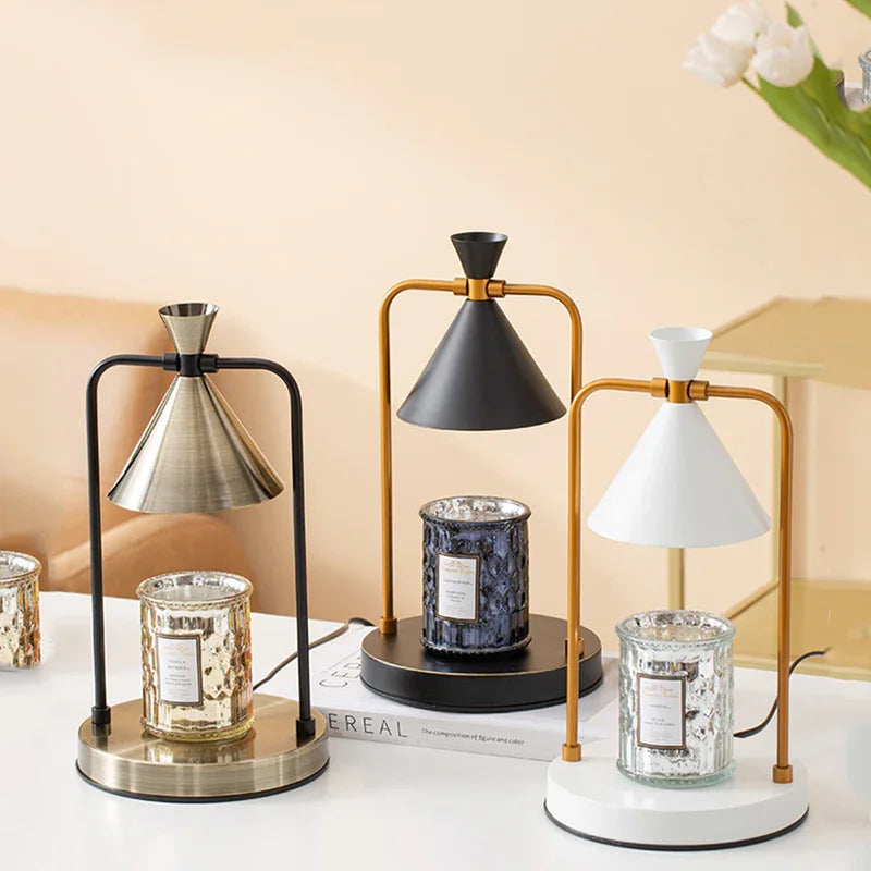 Modern Adjustable Metal Candle Warmer Lamp — Halogen Bulb, Dimmable Control