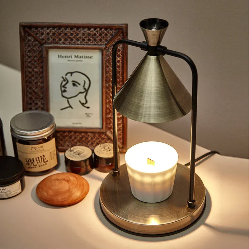 Modern Adjustable Metal Candle Warmer Lamp — Halogen Bulb, Dimmable Control