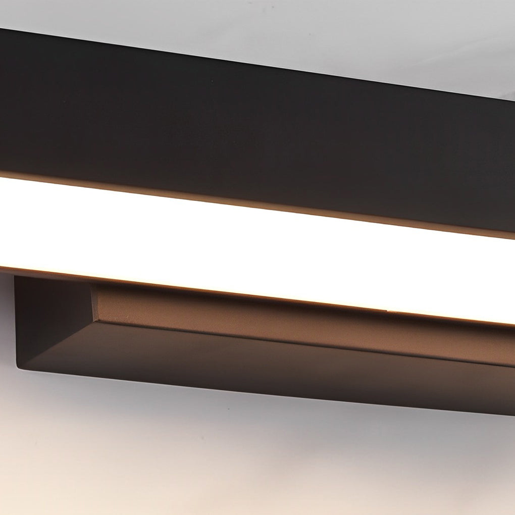 Rectangular Black Stainless Steel LED Wall Light — Motion Sensor, 4000K, IP65 Rated, Wall Mounted
