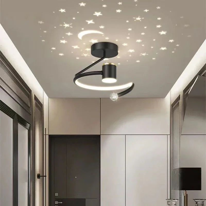 Plafoniera LED moderna – lampada a sospensione con proiezione del cielo stellato