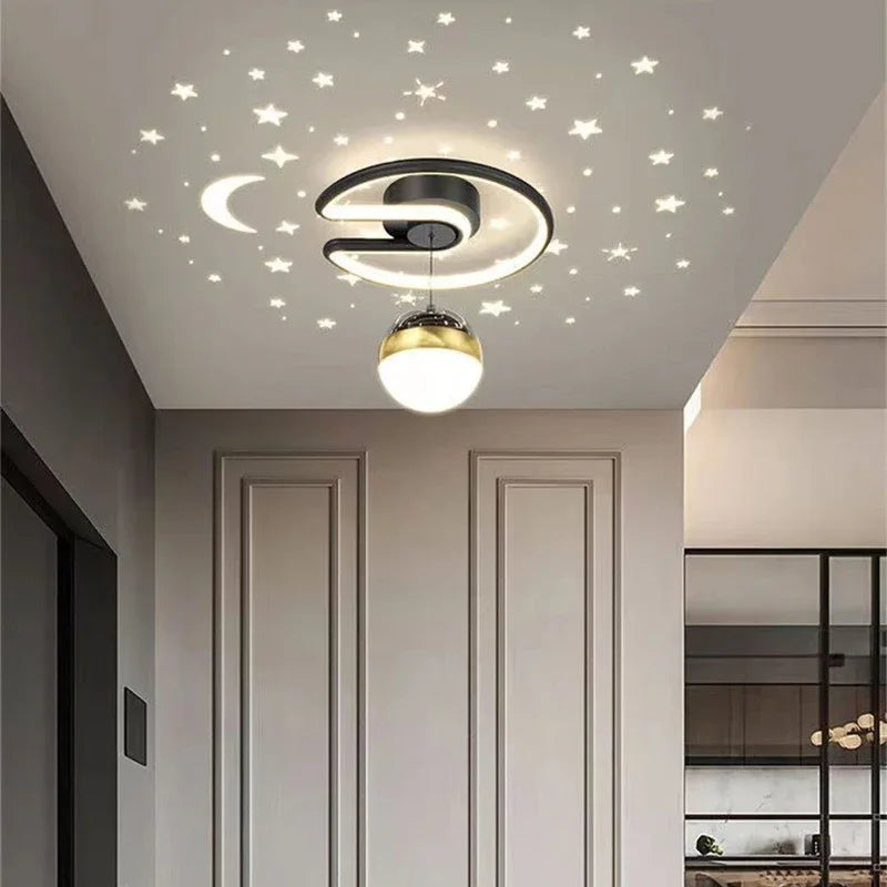Plafoniera LED moderna – lampada a sospensione con proiezione del cielo stellato